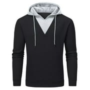 Pdbokew Men's Pullover Hoodies Long Sleeve Cozy Fleece Casual Hooded Sweatshirt with Pockets Size Navy XL